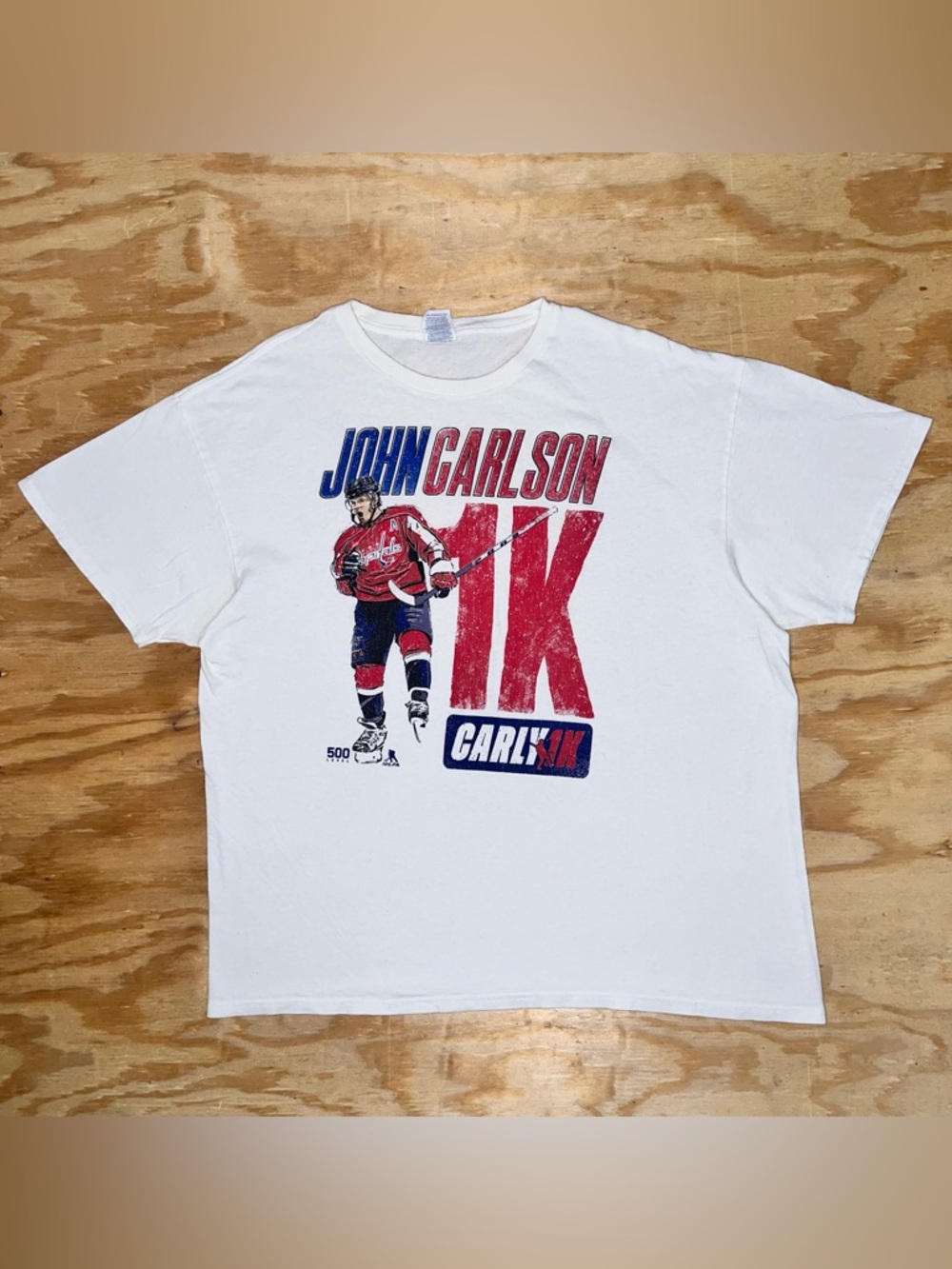 500 Level John Carlson Washington Capitals NHL Hockey Shirt White Size XL